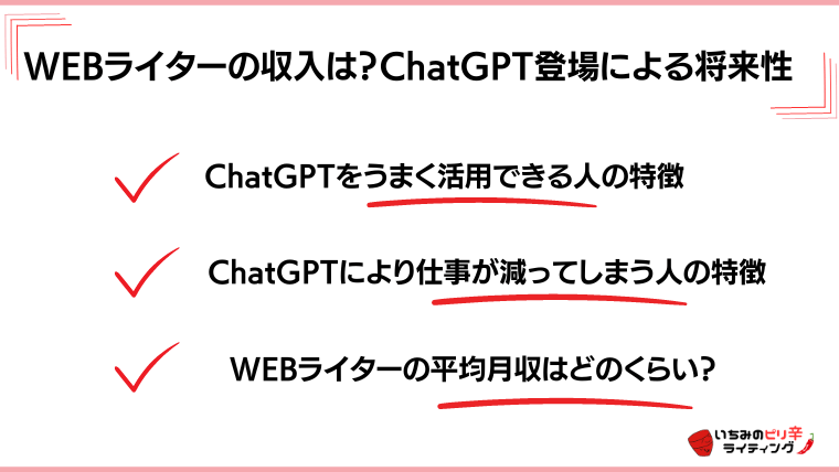 WEBライターとchatGPT 将来性